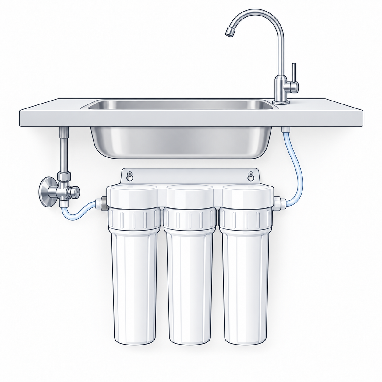 Tappwater InlinePro SMR, filtro de agua instalado bajo fregadero